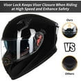 thumbnail image 3 of ILM Motorcycle Helmet Full Face with Pinlock Compatible Clear&Tinted Visors and Fins Street Bike Motocross Casco DOT(Gloss Black, X-Large), 3 of 7