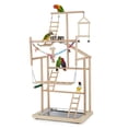 thumbnail image 1 of Soporte para Pájaros Ibnotuiy Juego de Madera 4 Capas, 1 of 6