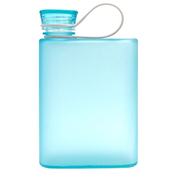 A5 Flat Water Bottle with Lid, 16oz Plastic Drinking Cup for Hiking, 1 Count