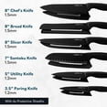 thumbnail image 3 of Juego de cuchillos de cocina Home Hero de acero inoxidable con alto contenido de carbono, 12 piezas, 3 of 8
