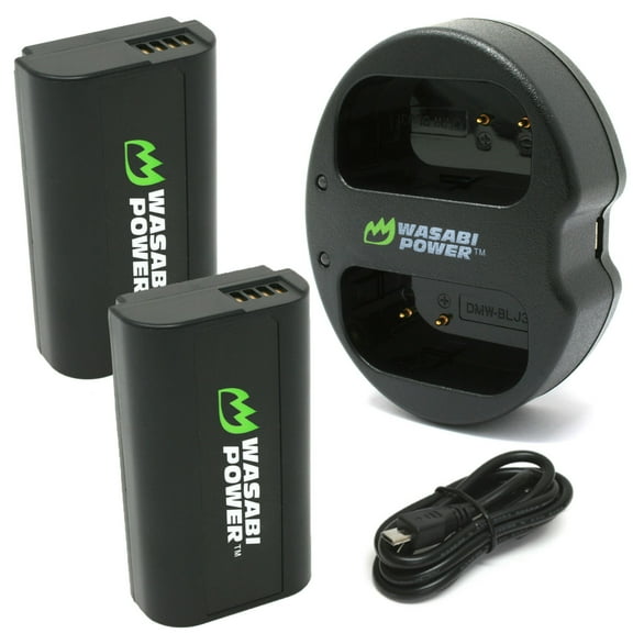 Wasabi Power Battery (2-Pack) and Dual Charger for Panasonic DMW-BLJ31