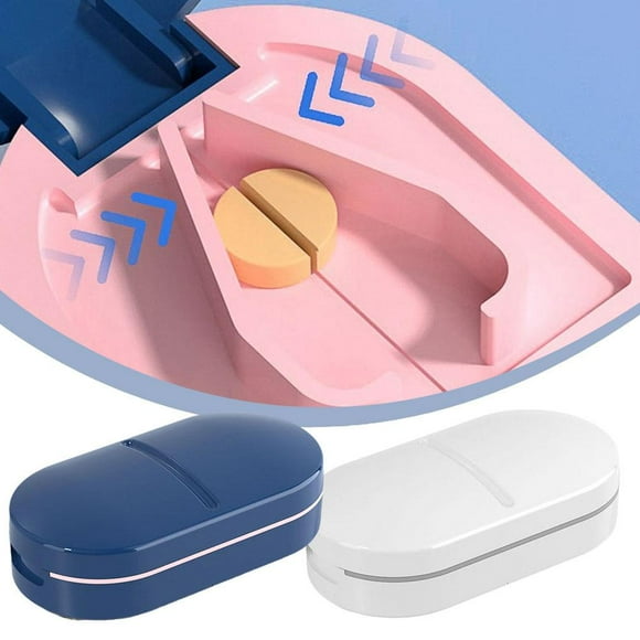 Small Pill Cutter, Pill Splitter Pill Cutter for Small or Large Pills, Cuts Vitamins Tablets, Portable Pretty Pill Crusher for Purse Pocket