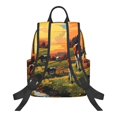 thumbnail image 3 of Daiia Oil Painting Style Pasture Cow School Backpack for Men and Women Lightweight Backpack Durable Backpack Water-Resistant,Travel,Work Bag, 3 of 9