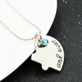 thumbnail image 4 of harmtty 4Pcs/Set Necklaces Pendants Rhinestone Inlaid Jewelry Gift Heart Shape Best Friends Forever and Ever BFF Pendant Necklace for Banquet, 4 of 7