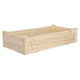 thumbnail image 3 of Tcbosik 47"L Wooden Planting Frame Above Ground, Outdoor Garden Planter Bed for Yard Greenhouse Vegetable Flower Herbs, Burlywood, 3 of 7
