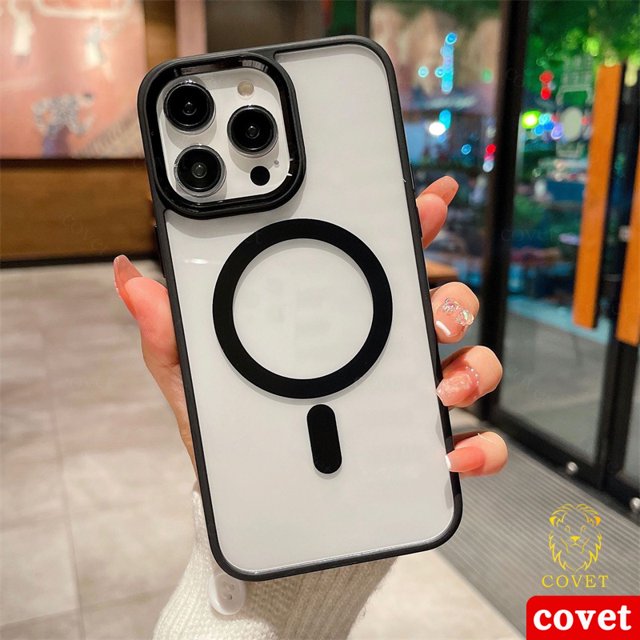 COVET Fundas Magnéticas Transparentes De Carga Inalámbrica Suave Case Funda Para iPhone 11 12 13 14 Pro Max Gao Jiahui unisex