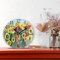 thumbnail image 2 of 10 Inch Silent Non Ticking Round Wall Clock, Dogs Dachshunds Sunflowers Home Decor Battery Operated for Living Room, Kitchen, Bedroom, 2 of 4