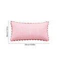 thumbnail image 3 of Throw Pillow Pink Gingham Scalloped Plaid with Removable Cover Square or Lumbar Size for Sofa Bed Couch, 3 of 6