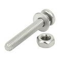 thumbnail image 3 of M4x25mm 304 Stainless Steel  Pan Head Bolt Screw Nut w Washer 15 Sets, 3 of 5