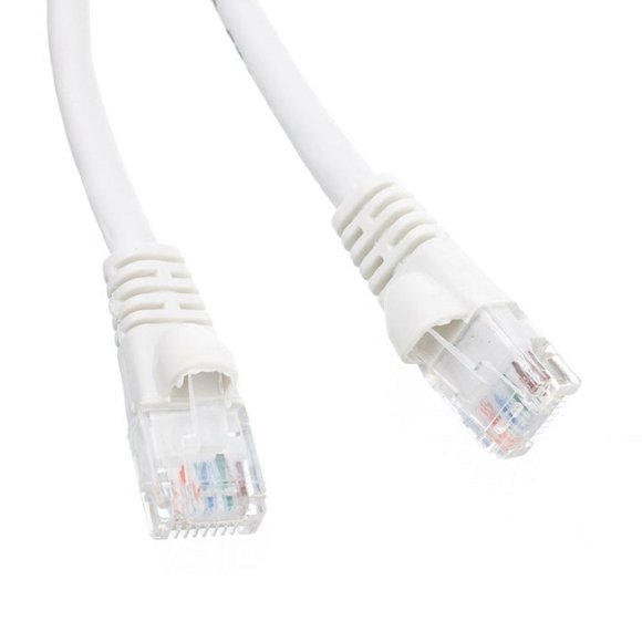 575718 - PATCH CORD CAT5E WHT 50FT SNAGLESS BOOT