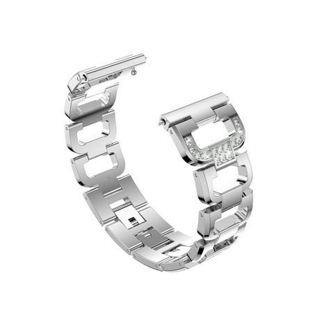 Concord Stainless Steel Wrist Watch - TSV Fashion Bling Rhinestone Stainless Steel Watch Wrist Band Strap for Fitbit Versa