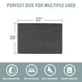 thumbnail image 6 of H.VERSAILTEX 2 Pieces Soft Shaggy Chenille Bath Rug Non-Slip Bath Mats Machine Washable for Bathroom, Indoor, Tub (20" x 32",Grey), 6 of 7