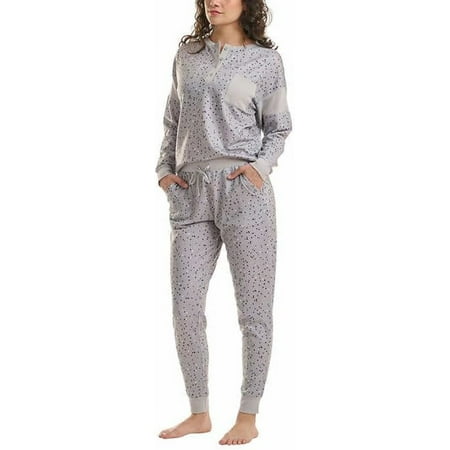 Splendid Ladies' 2-piece Lounge Pajama Set (Gray, Large)