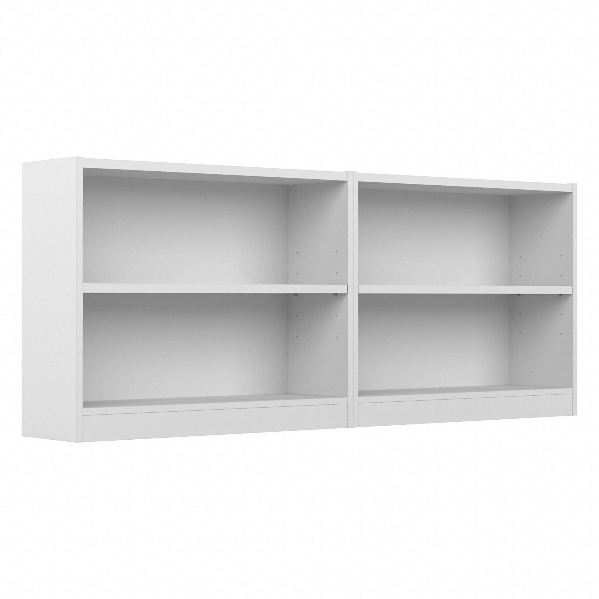 Bush Furniture Universal 2 Shelf Bookcase Set of 2