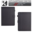 thumbnail image 3 of ELEHOLD Leather Wallet Case For Amazon Kindle Paperwhite 5 (11th Generation) 2021 Fiber Pattern Lightweight Folio Stand Cover, Auto Sleep&Week Function, Full Body Protection, Black, 3 of 11
