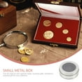 thumbnail image 6 of WRITWAA 3Pcs Single Coin Holder Silver Tinplate Box with Easy Open Lid for Coin Protection, 6 of 8