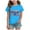 Blue, variant on Girls Patriotic Shirt Toddler Girl Graphic Shirt Short Sleeve Tee Tops Cute Summer Outfit (Beige,Size 13-14 Years)