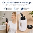 thumbnail image 3 of WOWER Portable Electric Bidet with 2.5L Bucket, Rechargeable Travel Bidet Sprayer with 2 Pressure Modes for Camping, RV, Baby Care and Personal Hygiene, 3 of 7