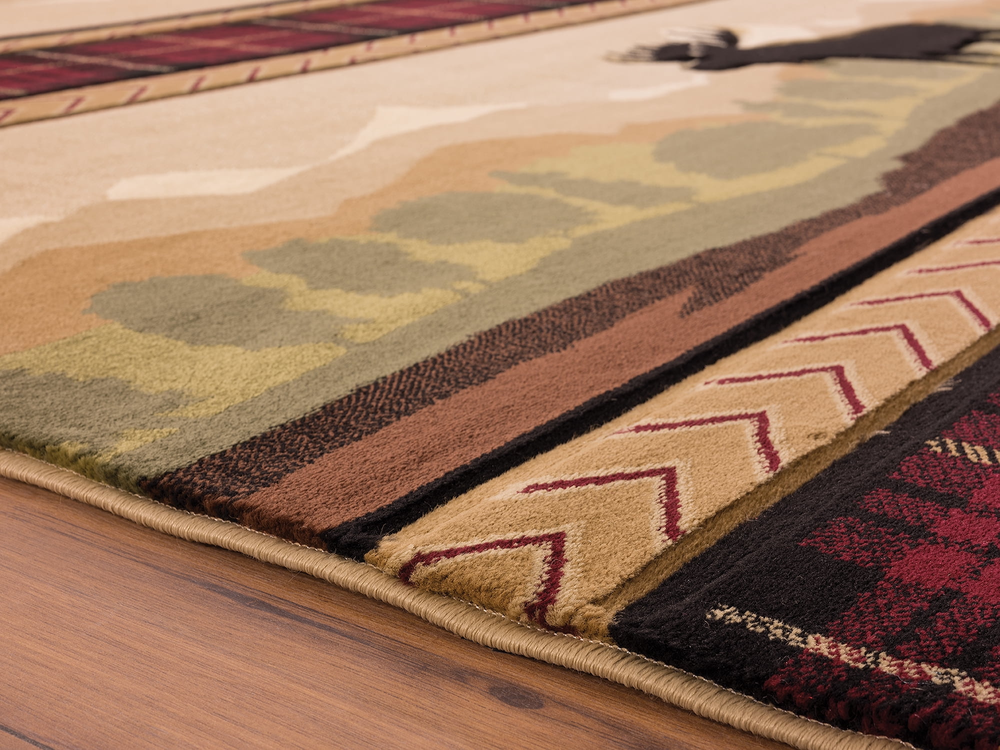 United Weavers of America Lodge Plaid Loomed Area Rug, 5.25' x 7.5'