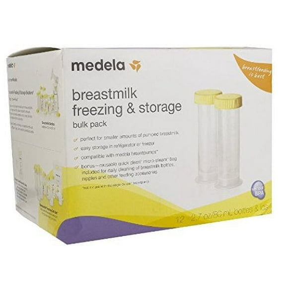 Medela Breast Milk Freezer Pack, 2.7 oz (80ml) Bottles (Pack of 24 )