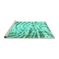 thumbnail image 2 of Ahgly Company Machine Washable Indoor Square Abstract Turquoise Blue Modern Area Rugs, 8' Square, 2 of 4
