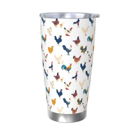 

Matuu Various Rooster for 20oz Durable Thermal Cups Keep Drinks Cold and Hot Insulated Car Mug with Lid-Without Straw
