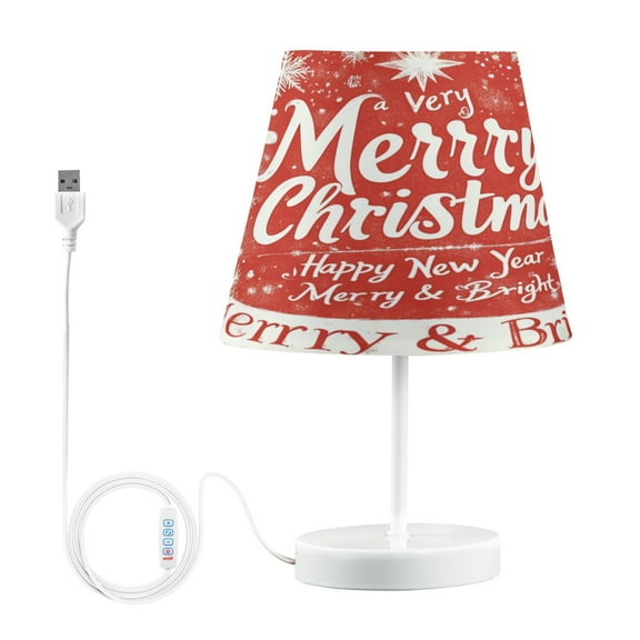BZSMCE Table Lamp Creative White Christmas Leaf and Snowflake Patterned Simple Pattern Night Light