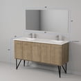 thumbnail image 6 of Fairfield 60 in W x 20 in D Rustic Acacia Double Bath Vanity and Cultured Marble Top, 6 of 8