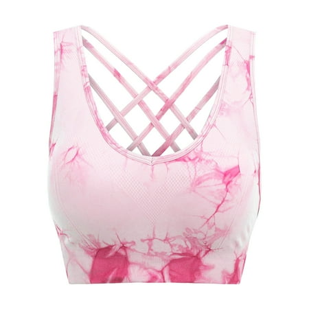 

LBECLEY Womens Vest Plus Size Undershirt Fashion Women s Beauty Back Sports Bra Breathable Tie Dye Yoga Vest Casual Tops Juniors Puffer Vest Women B M
