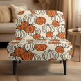 thumbnail image 2 of HELLHERO Thanksgiving Armless Accent Chair Cover Featuring Pumpkin Print, Anti Scratch Elastic Bottom Protector for Living Room Kitchen, 2 of 8