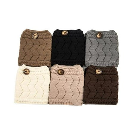 

Zhaomeidaxi Womens Boot Socks Winter Warm Crochet Knitted Boot Cuffs Topper Socks Short Leg Warmers Gifts