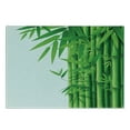 thumbnail image 3 of Bamboo Print Cutting Board, Modern Image of Fresh Bamboo Stems Leaves with Colors Exotic Nature Themed, Decorative Tempered Glass Cutting and Serving Board, Small Size, Green White, by Ambesonne, 3 of 5