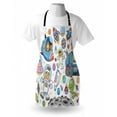 thumbnail image 3 of Outer Space Apron Cute Deep Space Astronaut Girl Boy Aliens Rockets on Moon Kids Nursery Theme, Unisex Kitchen Bib Apron with Adjustable Neck for Cooking Baking Gardening, Multicolor, by Ambesonne, 3 of 3