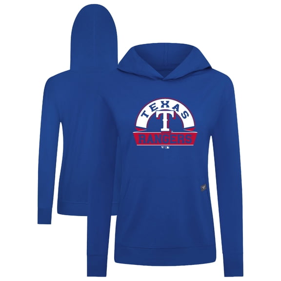 Women's Levelwear Royal Texas Rangers Relay Banner Arch Long Sleeve T-Shirt Hoodie