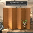 thumbnail image 2 of Red Lantern 7 ft. Tall Diamond Weave Room Divider - Dark Beige - 6 Panel, 2 of 6