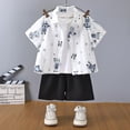 thumbnail image 2 of Ramiter Toddler Boy Clothing Infant Toddler Baby Boy Summer T Shirt Shorts Outfits Short Sleeve Tee Tops Clothes Set(Light Blue,5-6 Years), 2 of 4