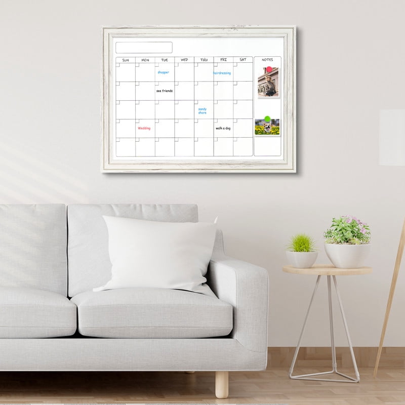 DOLLAR BOSS Dry Erase Whiteboard Calendar Magnetic White Board, 18"x24" Magnetic Whiteboard for Wall Schedule Planner Board Wall-Mounted Calendar for Home Office Classroom with Markers & Magnets