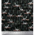 thumbnail image 1 of Soimoi Satin Silk Fabric Tree & Sloth Cartoon Print Fabric by The Yard 42 Inch Wide, 1 of 3