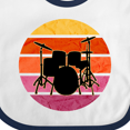 thumbnail image 4 of Inktastic Drummer Musician Retro Vintage Girls Baby Bib, 4 of 4