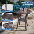 thumbnail image 5 of ALAULM 5 Pieces Patio Furniture Set,All-Weather Wicker High Back Outdoor Swivel Rocker Patio Chairs with Ottomans & Thick Cushions,Paito Conversation Set for Porch,Deck,Sand, 5 of 10