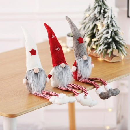 Gnome Yard Ornaments Christmas Gnome Tomte Santa Doll,Plush Elf Toy, Santa Doll, Table Ornament, Christmas Decorations ()