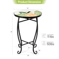 thumbnail image 6 of Topbuy Outdoor Plant Stand Top Round Accent Steel Table Garden Yellow, 6 of 10