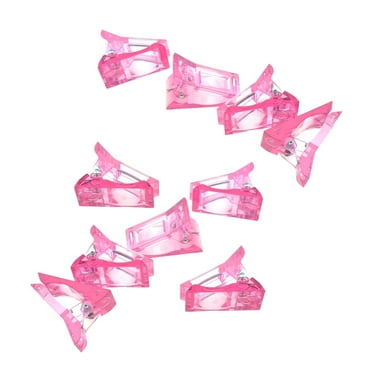 10Pcs Plastic Nail Tips Clip Quick Building Poly gel Nail Forms UV LED Builder Clamps Poly gel Finger Nail Extension Clip Nail for Nail Art DIY Design Manicure Nial Salon Studio Home