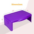 thumbnail image 3 of Mesa plegable plegable morada con compartimento de almacenamiento, 3 of 8