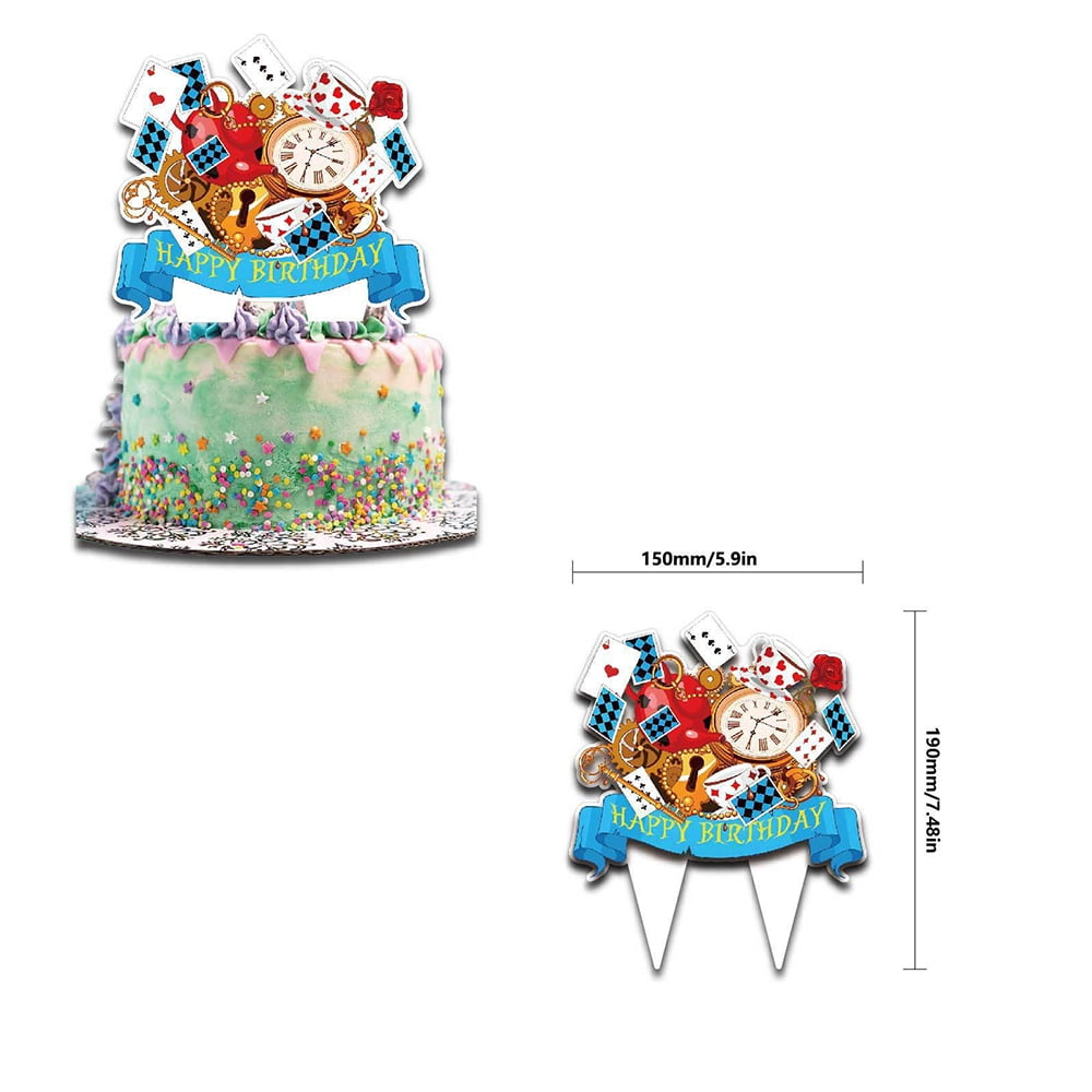 32Pcs/Set Animation Theme Party Alice in Wonderland Birthday Party Decorations Supplies Balloons Banner Set