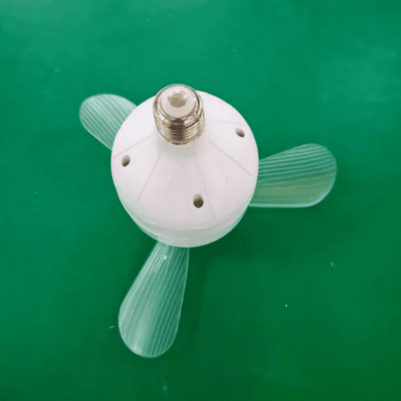 E26 LED Ceiling Fan Light with Remote, 3-Blade Retractable Fan Lamp with RGB Color Changing, 4-Speed Dimmable Bulb Fan for Bedroom Kitchen Garage RV, Easy Install Socket Mount Air Circulator