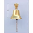 thumbnail image 4 of Hampton Nautical 3xglass-101 Brass Plated Hanging Ship's Bell 9" Nautical Home Decoration, 9 inch, 4 of 5