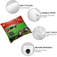 thumbnail image 6 of Print of Green and Brown Dump Truck on Green Dots Pillow Case,, 6 of 7