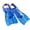 BL, variant on Reef Tourer Snorkel Fins for Kids and Adults, Adjustable Open Heel, Compact Short Blade Swimming Snorkeling Flippers, Travel Size, RF0106P, Blue, Large