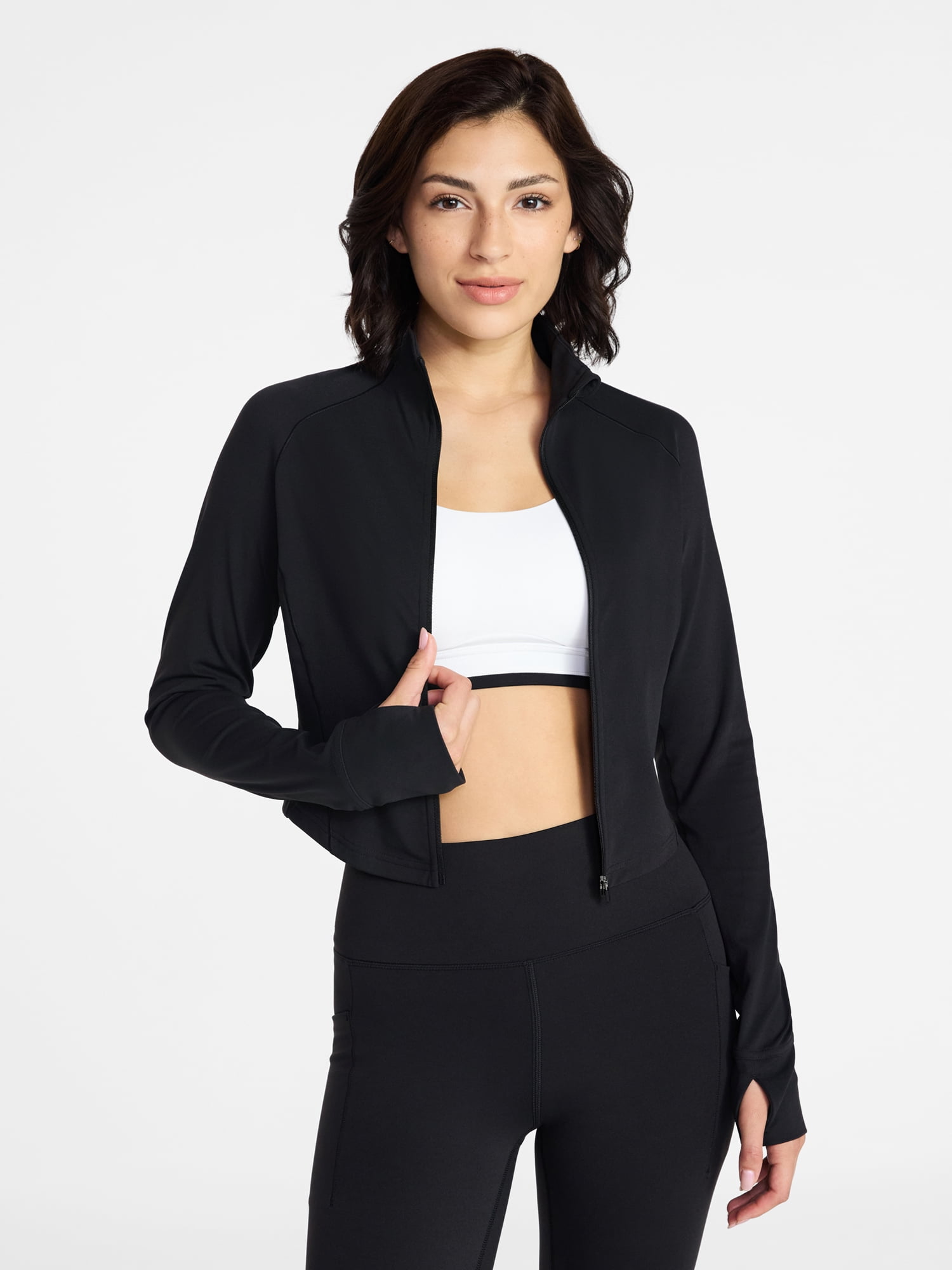 Avia Women's SoftSculpt Cropped Jacket, Sizes XS-XXXL